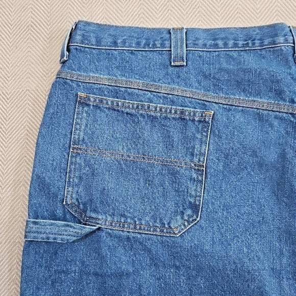 Saddlebred Big & Tall Carpenter Jeans Men's 52x32 Medium Wash Style 8958 NWT - Picture 4 of 16